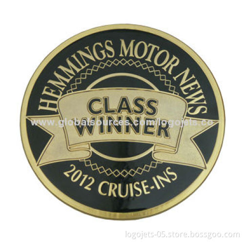 Brass Photo-etched Soft Enamel Pin with Epoxy Coating, Customized Designs are Welcome